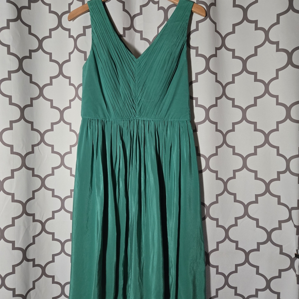 Boden Teal V‑Neck Midi Dress
